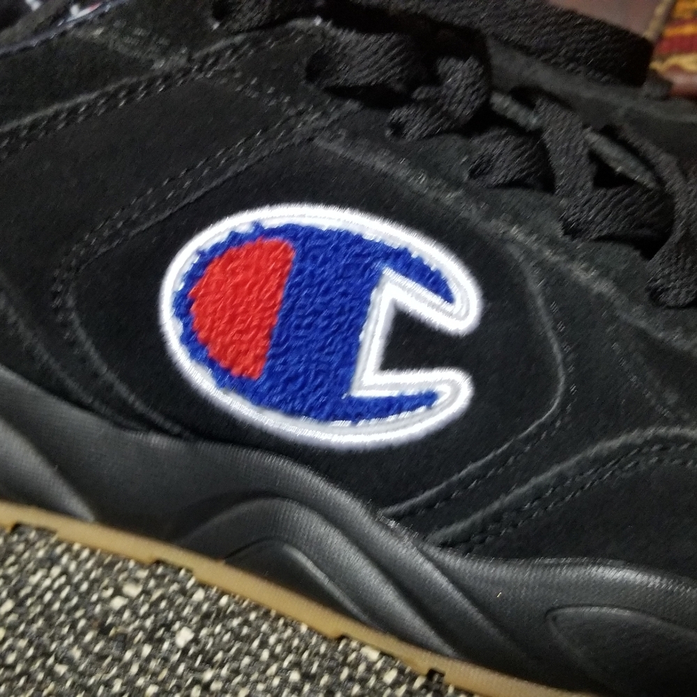 Champion Sneakers Black Suede Size Youth 5.5 - Picture 7 of 9